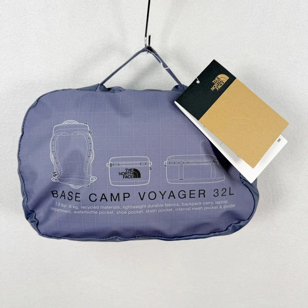 The North Face Base Camp Voyager Duffel 32L Twilight Galaxy Purple - New